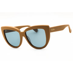 Max Mara Women's Sunglasses - Matte Light Brown Acetate Cat Eye Frame | MM0076 46N