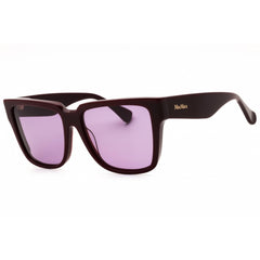 Max Mara Women's Sunglasses - Shiny Bordeaux Acetate Square Shape Frame | MM0078 69Y
