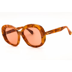 Max Mara Women's Sunglasses - Havana/Other Acetate Oversized Full Rim | MM0087 56E