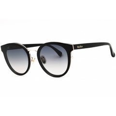 Max Mara Women's Sunglasses - Shiny Black Acetate Round Full Rim Frame | MM0104-K 01B