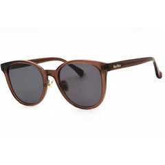 Max Mara Women's Sunglasses - Shiny Dark Brown Acetate Round Frame | MM0105-K 48A