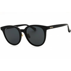 Max Mara Women's Sunglasses - Shiny Black Acetate Round Full Rim Frame | MM0108-K 01A