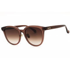 Max Mara Women's Sunglasses - Shiny Dark Brown Acetate Round Frame | MM0108-K 48F