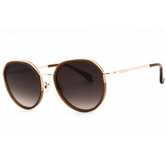 Max Mara Women's Sunglasses - Shiny Light Brown Metal Round Full Rim | MM0109-K 45B