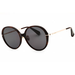 Max Mara Women's Sunglasses - Dark Havana Acetate Round Full Rim Frame | MM0111-K 52A