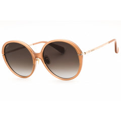 Max Mara Women's Sunglasses - Shiny Beige Acetate Round Full Rim Frame | MM0111-K 57F