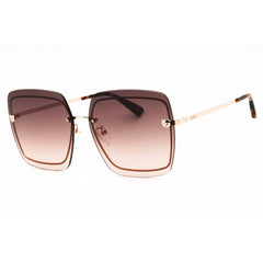 Moschino Women's Sunglasses - Brown Metal Oversized Rimless Frame | MOS085/G/S 009Q HA