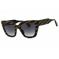 Moschino Women's Sunglasses - Pattern Black Plastic Cat Eye Frame | MOS148/S 07RM 9O