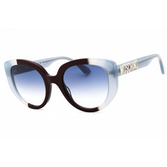 Moschino Women's Sunglasses - Blue Brown Plastic Cat Eye Frame | MOS173/S 0S9W 08