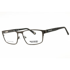 Skechers Men's Eyeglasses - Matte Gunmetal Metal Rectangular Full Rim | SE3323 009