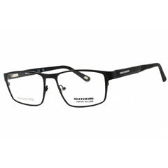 Skechers Men's Eyeglasses - Matte Black Metal Rectangular Full Rim Frame | SE3323 002