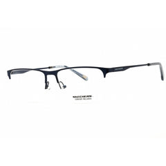 Skechers Men's Eyeglasses - Matte Blue Metal Rectangular Half Rim Frame | SE3351 091