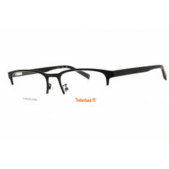 Timberland Men's Eyeglasses - Matte Black Metal Rectangular Half Rim | TB1841-H 002