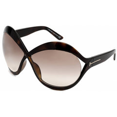 Tom Ford Women's Sunglasses - Dark Havana Plastic Oversized Shape Frame | FT0902 52F