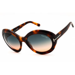 Tom Ford Women's Sunglasses - Blonde Havana Acetate Oval Full Rim Frame | FT0918 53P