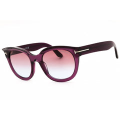 Tom Ford Women's Sunglasses - Lilac/Other Acetate Round Full Rim Frame | FT1114 80Z