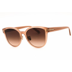 Tom Ford Women's Sunglasses - Shiny Light Brown Acetate Round Frame | FT1137-K 45F