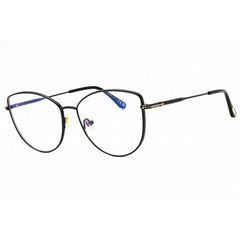 Tom Ford Women's Eyeglasses - Shiny Black Metal Cat Eye Full Rim Frame | FT5667-B 001
