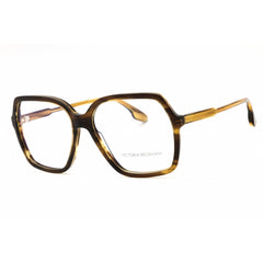 Victoria Beckham Women's Eyeglasses - Striped Khaki Acetate Oversized | VB2650 318