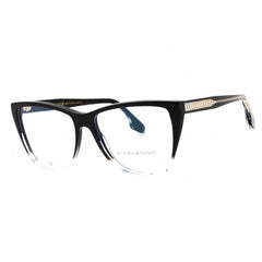 Victoria Beckham Women's Eyeglasses - Black/Crystal Acetate Cat Eye Frame | VB2664 009