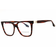Victoria Beckham Women's Eyeglasses - Striped Red Acetate Cat Eye Frame | VB2680 618