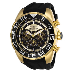Invicta Men's Strap Watch - Speedway Chronograph Gold and Black Dial | 26301