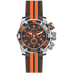 Invicta Men's Watch - Sea Hunter Chronograph Orange and Black Silicone Strap | 48993