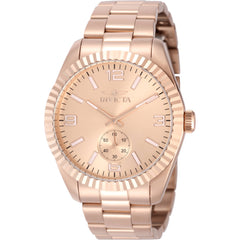 Invicta Men's Watch - Specialty Quartz Round Rose Gold Dial Steel Bracelet | 49393
