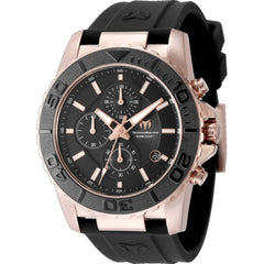 Technomarine Men's Watch - Sea Grace Chronograph Black Silicone Strap | TM-725002
