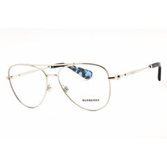 Burberry Men's Eyeglasses - Silver Metal Aviator Shape Full Rim Frame | 0BE1386 1005