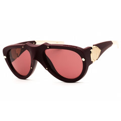 Burberry Unisex Sunglasses - Burgundy Rubber Pilot Full Rim Frame | 0BE4433U 414075