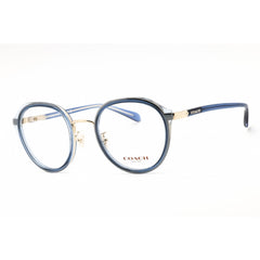 Coach Women's Eyeglasses - Transparent Blue/Light Gold Metal Round | 0HC5162 9435