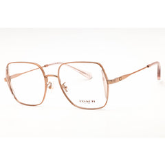Coach Women's Eyeglasses - Shiny Rose Gold Metal Square Full Rim Frame | 0HC5165D 9331
