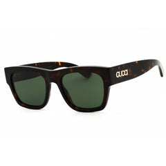 Gucci Men's Sunglasses - Havana Acetate Square Full Rim Frame Green Lens | GG1793S 002
