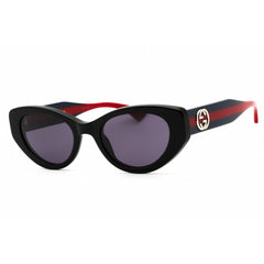 Gucci Women's Sunglasses - Black Blue Injected Propionate Cat Eye Frame | GG1862S 004