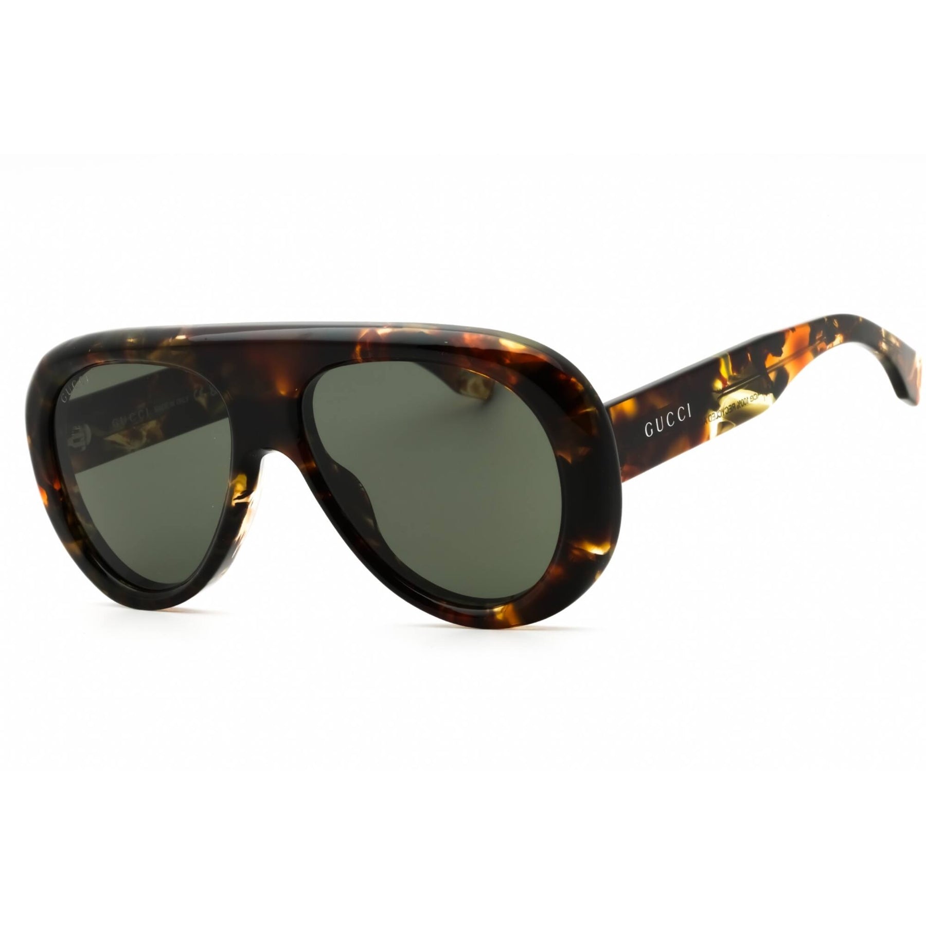 Gucci Men's Sunglasses - Havana Acetate Aviator Shape Full Rim