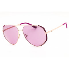 Guess Women's Sunglasses - Matte Purple/Shiny Rose Gold Metal Aviator | GU00219 82Y