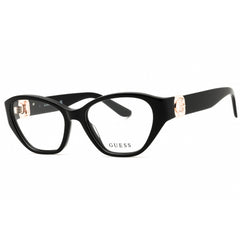 Guess Women's Eyeglasses - Shiny Black Acetate Cat Eye Full Rim Frame | GU50119 001