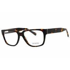 Guess Men's Eyeglasses - Dark Havana Acetate Rectangular Full Rim Frame | GU50150 052
