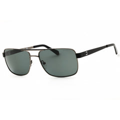 Guess Men's Sunglasses - Shiny Gunmetal Metal Rectangular Full Rim Frame | GU6968 08D