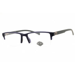 Harley Davidson Men's Eyeglasses - Matte Blue Rectangular Half Rim Frame | HD50096 091