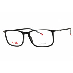 HUGO Men's Eyeglasses - Black Plastic Rectangular Full Rim Frame | HG 1231 0807 00