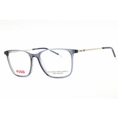 HUGO Men's Eyeglasses - Transparent Dark Blue Plastic Square Frame | HG 1288 0B88 00