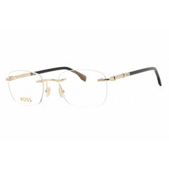 Hugo Boss Men's Eyeglasses - Gold Metal Rectangular Rimless | BOSS 1551/C 0RHL 00