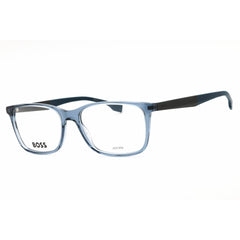 Hugo Boss Men's Eyeglasses - Blue Plastic Rectangular Full Rim | BOSS 1581 0PJP 00