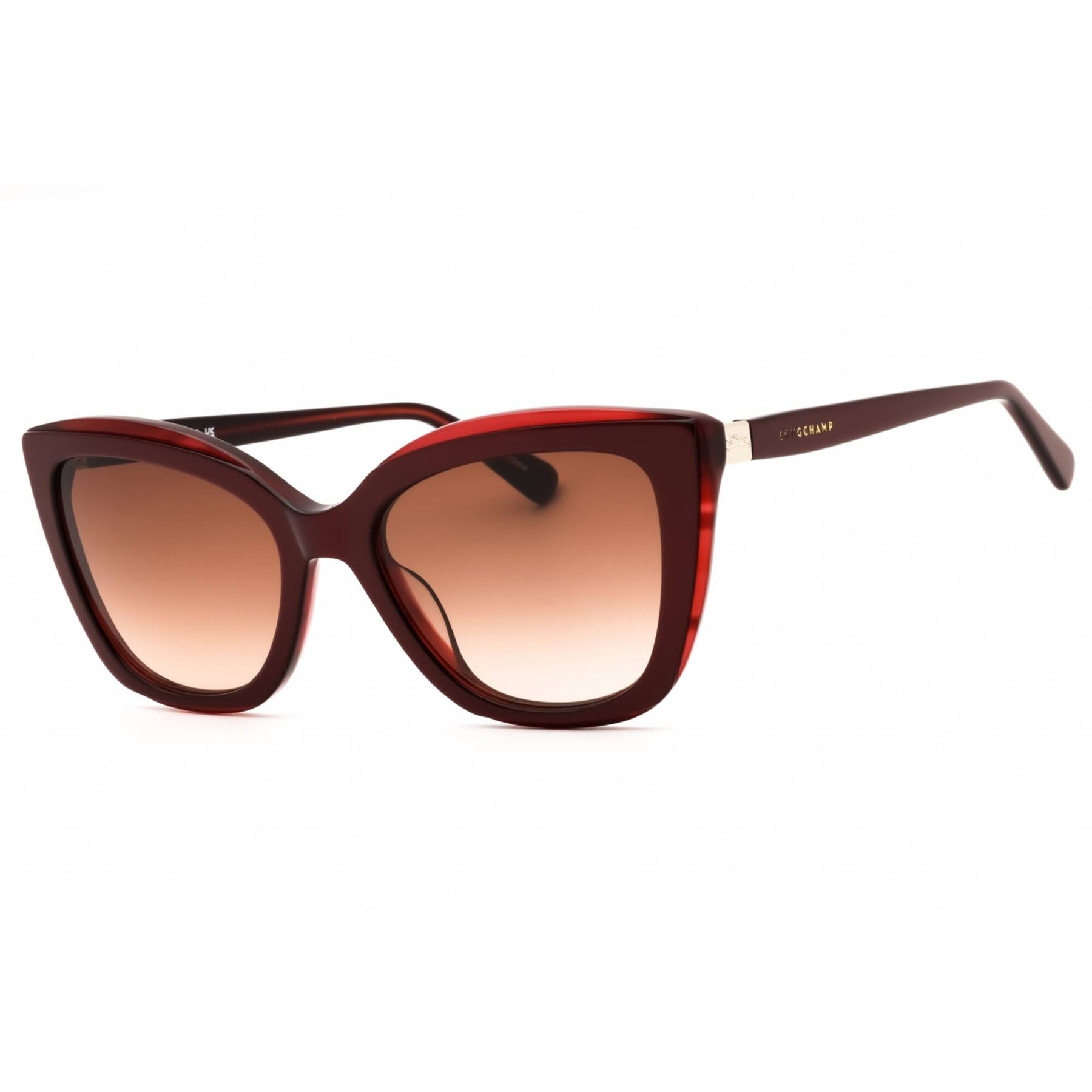 Longchamp Red and Brown Sunglasses NEW Longchamp LO663S 726 Brick Red Sunglasses with Rose  main image 2