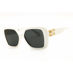 Miu Miu Women's Sunglasses - White Acetate Butterfly Full Rim Frame | 0MU 10YS 1425S0