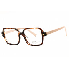 Prada Women's Eyeglasses - Havana Caramel Acetate Square Full Rim | 0PR A02V 07R1O1