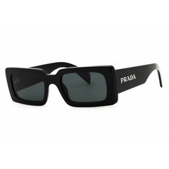 Prada Unisex Sunglasses - Black Acetate Rectangular Full Rim Frame | 0PR A07S 1AB5S0