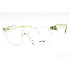 Prada Women's Eyeglasses - Transparent Mint Acetate Square Frame | 0PR A19V 14R1O1
